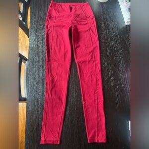 Victoria's Secret Red Women's Leggings with Pockets (Worn Once, Like NEW)